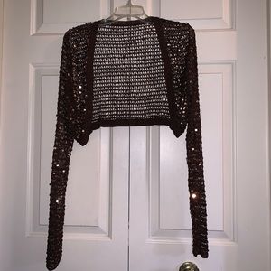 Brown Sequin Shaw